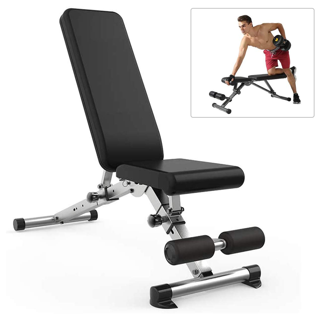 Body-Solid トレーニングベンチ 調整可能 さくさん専用】調整可能なインクラインベンチ ブラック（Body